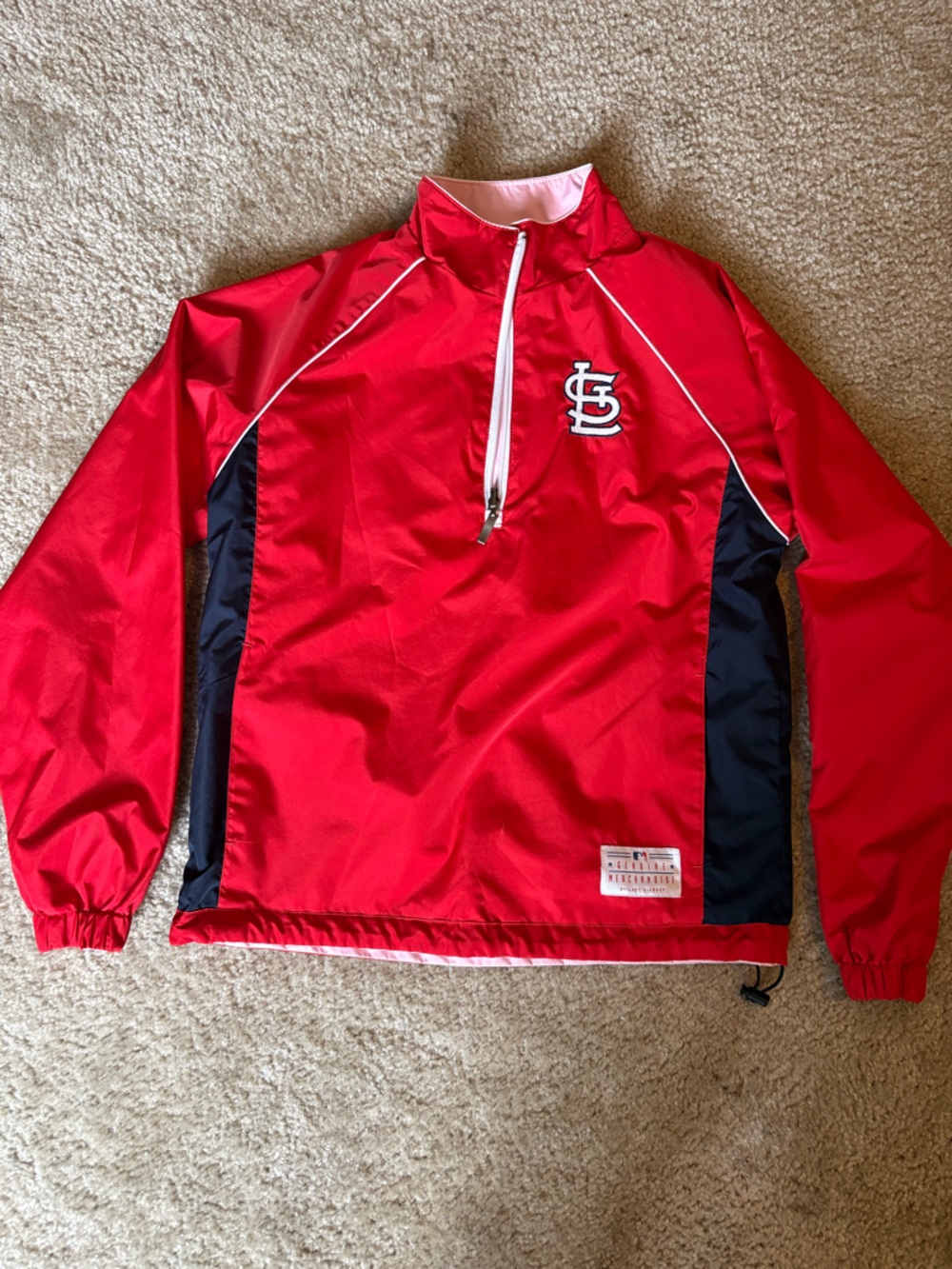 St. Louis Cardinals Pink/Red Reversible Pullover Windbreaker